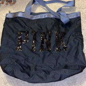 Black sequin PINK bag